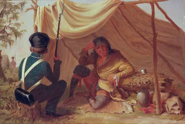 Osceola en captivité, vers 1837
